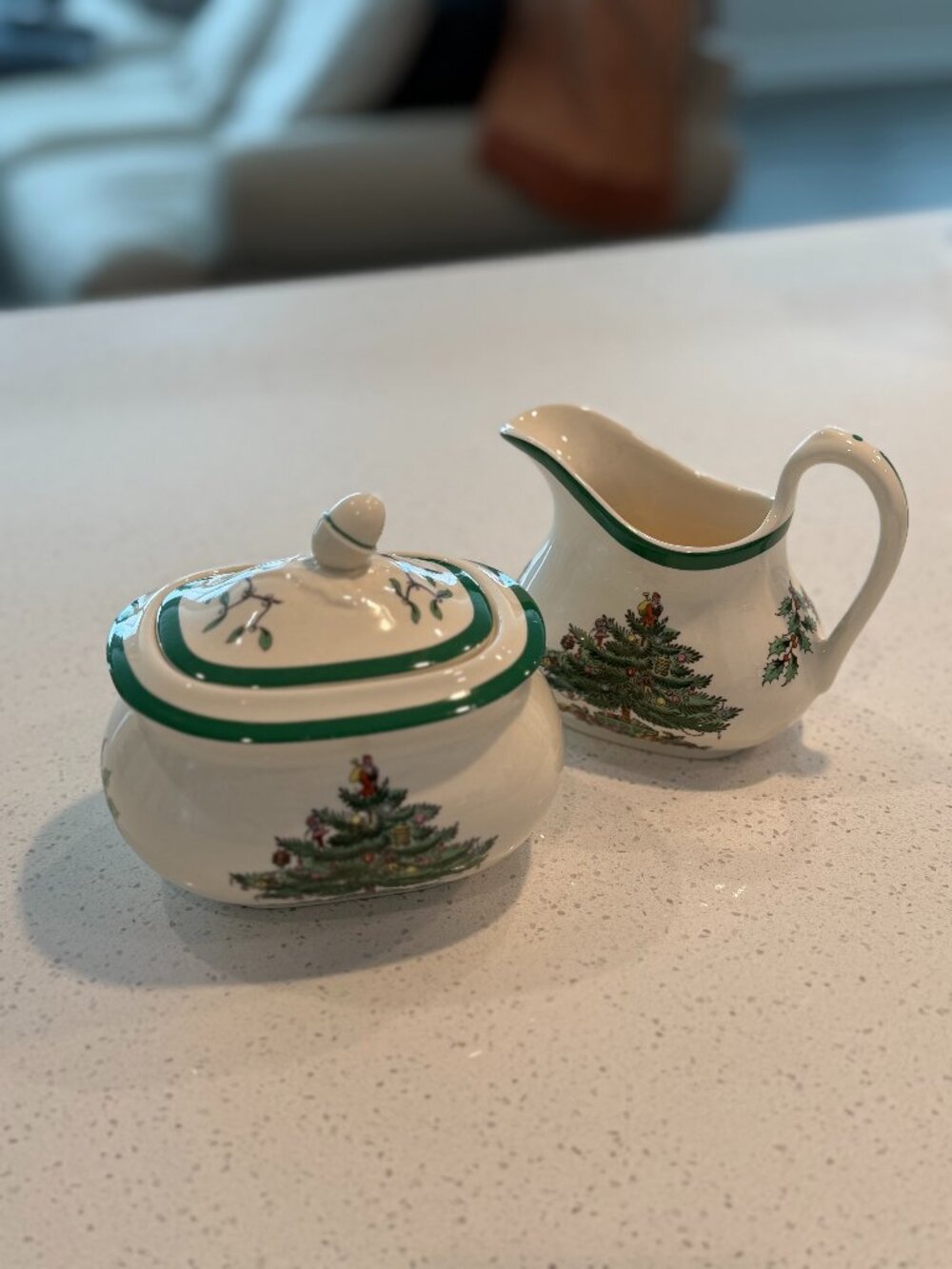 Spode Christmas Tree Sugar & Creamer Set